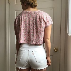 Vintage Levi High-Waisted White Shorts